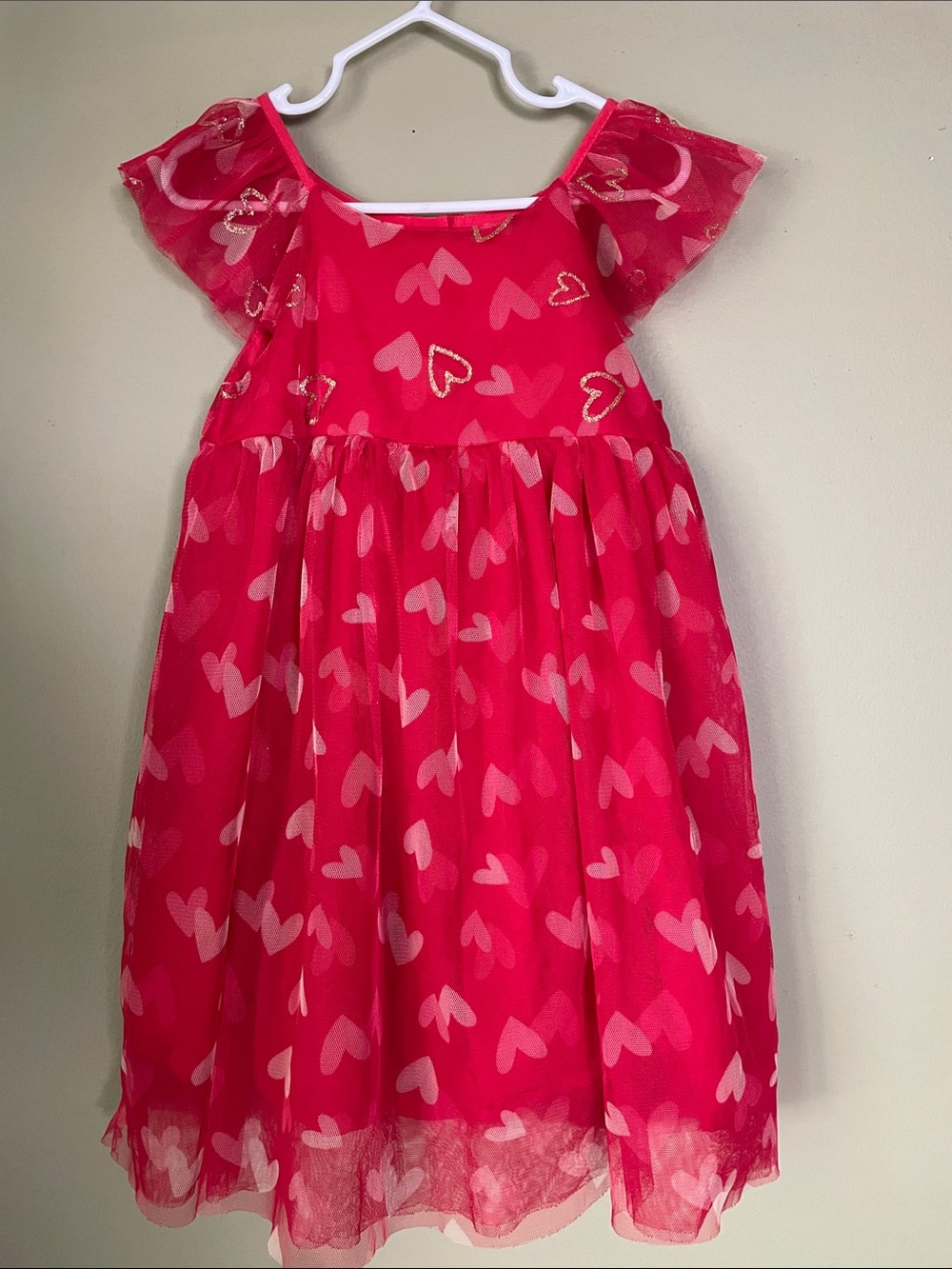 Isaac Mizrahi Girls' Red and Pink Heart Tulle Party Dress